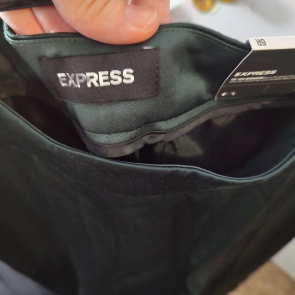 Green Straight High Rise Dress Pants - Picture 4 of 5